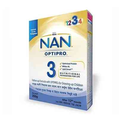 Nestlé NAN 3 OPTIPRO Follow Up Formula (12th month +) Box 350 gm